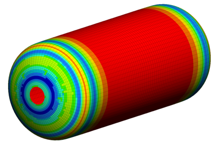 simulation of a hydrogen pressure vessel